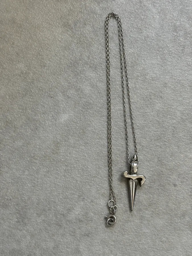 Cesare Paciotti Silver Metal Cross Pendant Necklace PVuVlpG 1