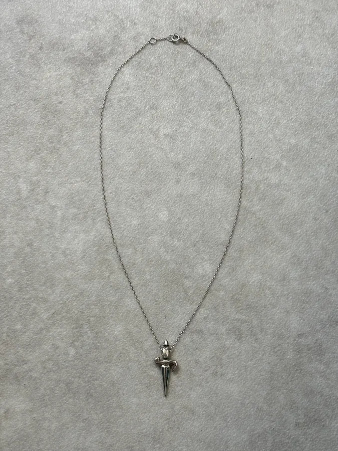Cesare Paciotti Silver Metal Cross Pendant Necklace PVuVlpG 0