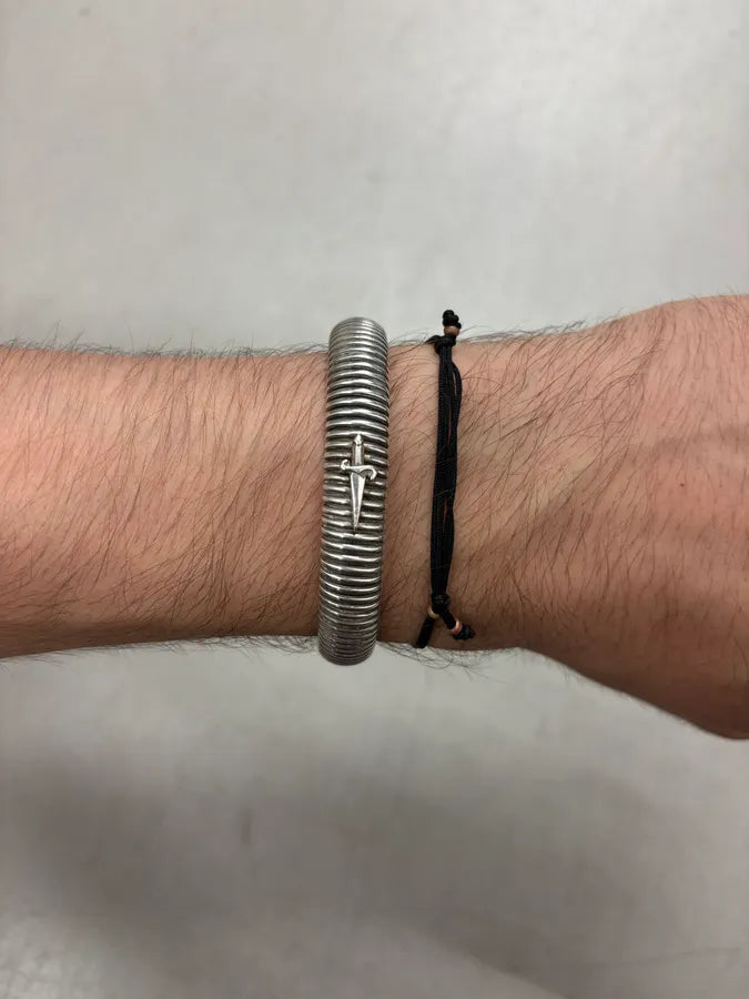 Cesare Paciotti Silver Metal Dagger Coil Bracelet bRUKnzC 2