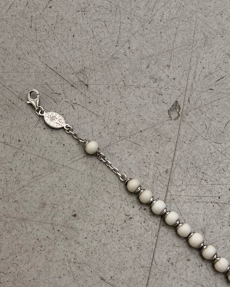 Cesare Paciotti Silver Pearl Dagger Charm Bracelet aLKMMsS 5