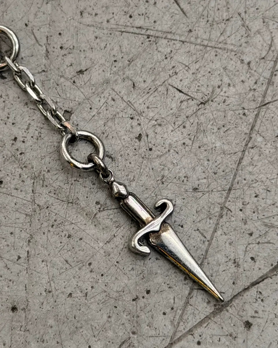 Cesare Paciotti Silver Pearl Dagger Charm Bracelet aLKMMsS 8