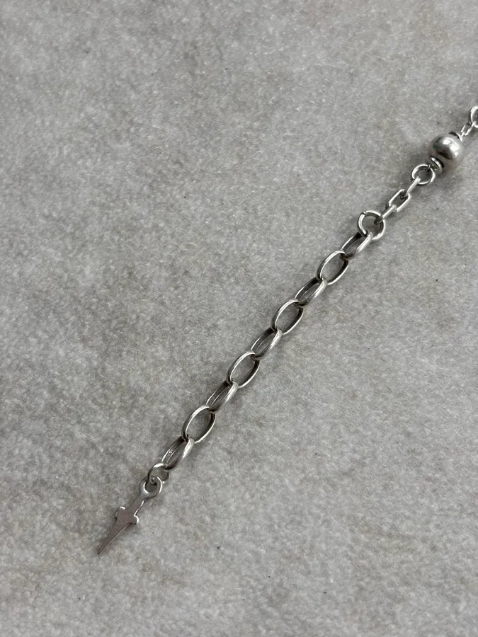 Cesare Paciotti Silver Sterling Beaded Dagger Bracelet kDXFiio 9