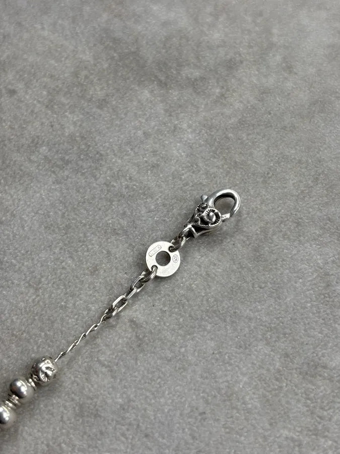 Cesare Paciotti Silver Sterling Beaded Dagger Bracelet kDXFiio 8