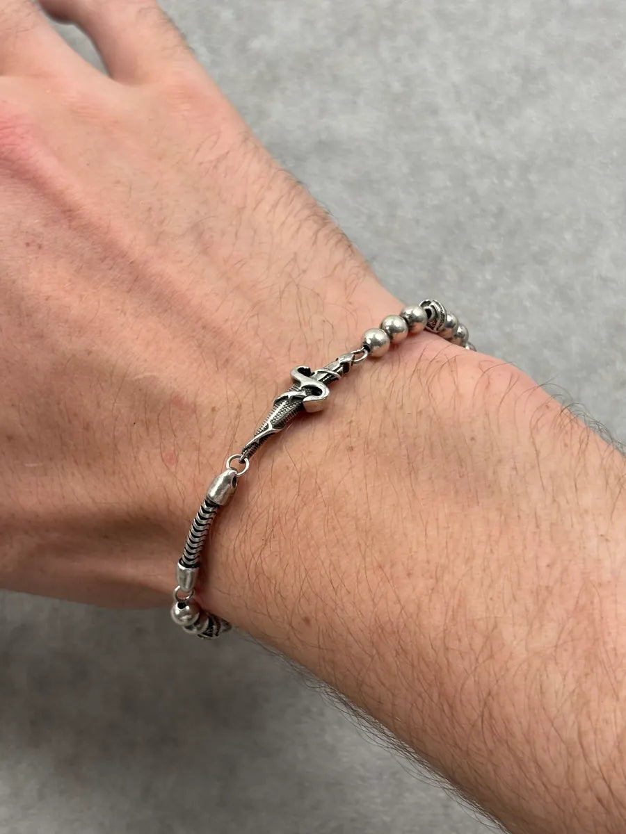 Cesare Paciotti Silver Sterling Silver Dagger Bracelet MQXdeLe 1