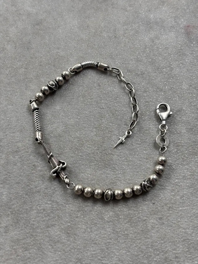 Cesare Paciotti Silver Sterling Silver Dagger Bracelet MQXdeLe 7