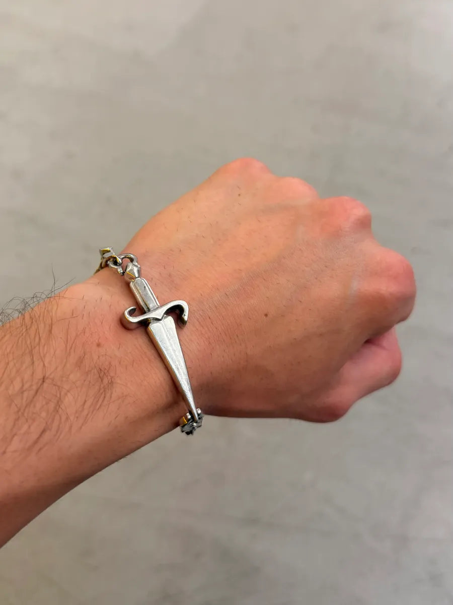 Cesare Paciotti Silver Sterling Silver Dagger Bracelet VNxqIHA 1
