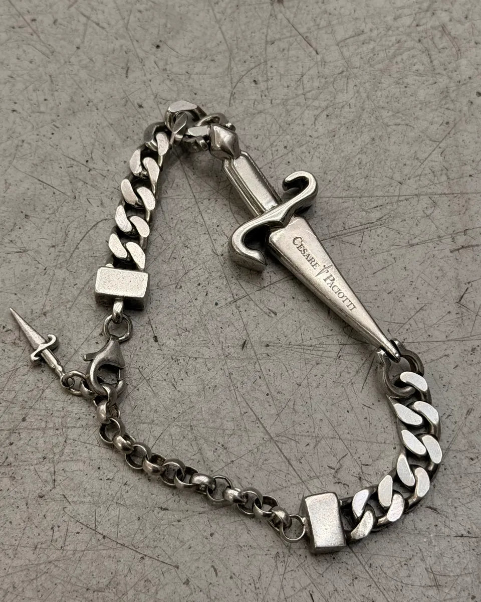 Cesare Paciotti Silver Sterling Silver Dagger Bracelet VNxqIHA 3