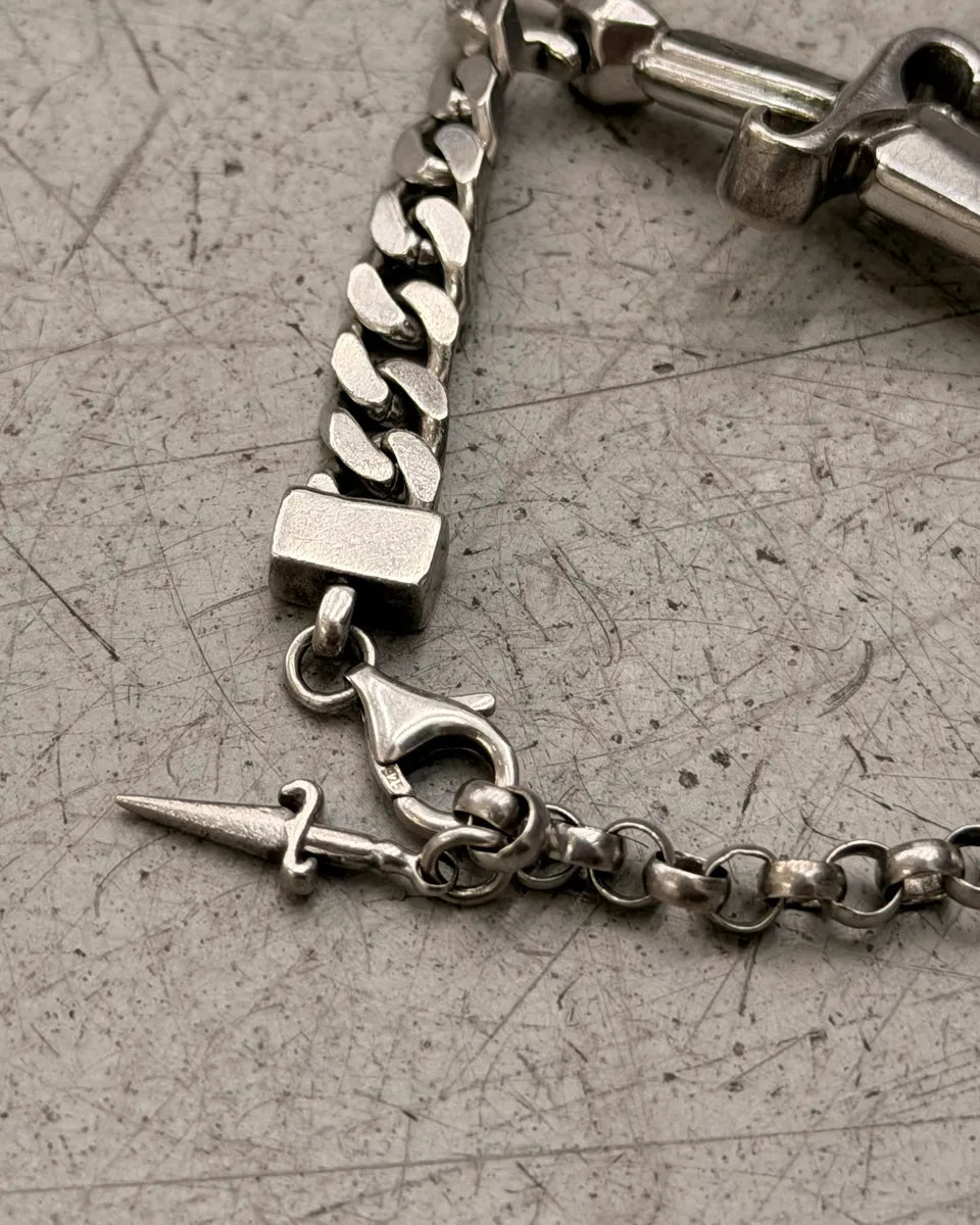 Cesare Paciotti Silver Sterling Silver Dagger Bracelet VNxqIHA 5
