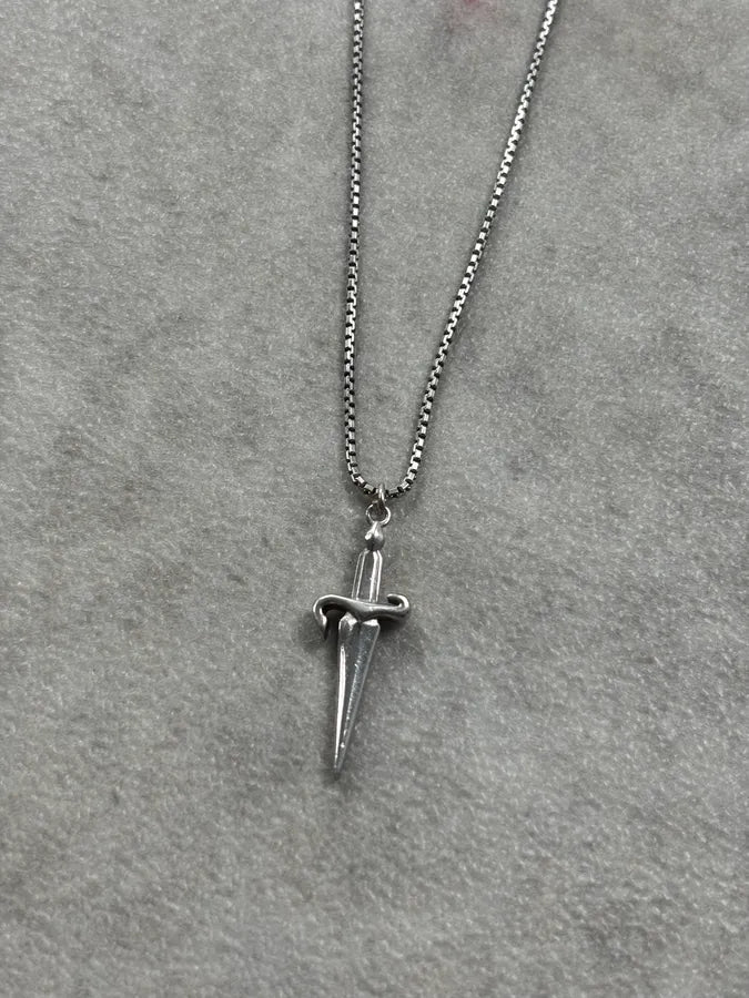 Cesare Paciotti Silver Sterling Silver Sword Pendant Necklace UrqgnCf 2