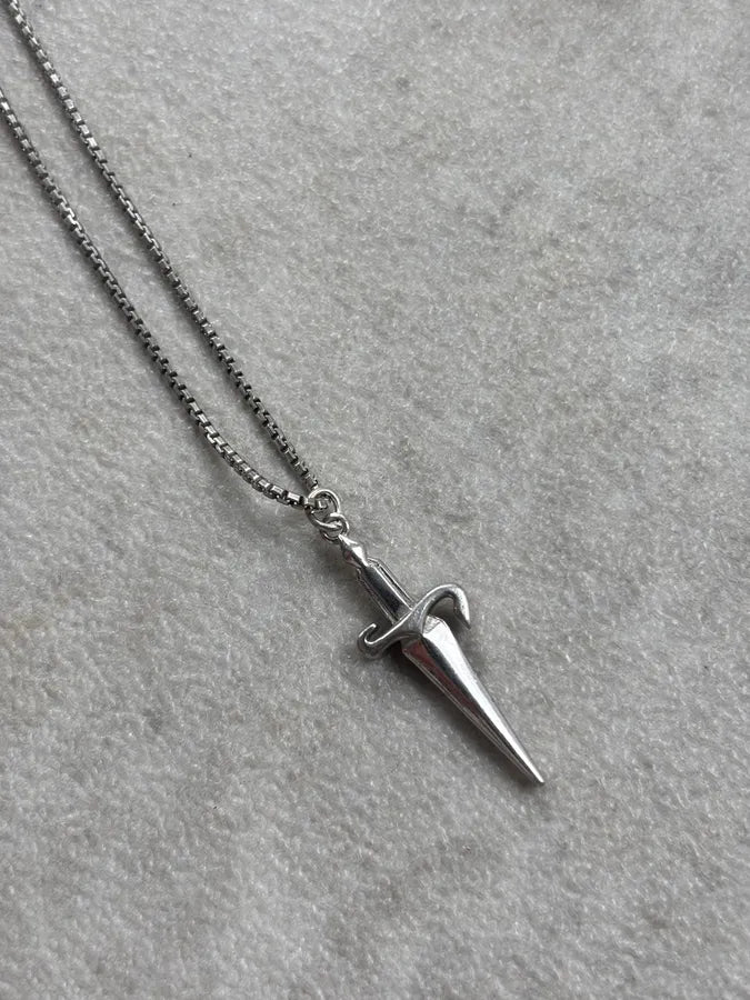 Cesare Paciotti Silver Sterling Silver Sword Pendant Necklace UrqgnCf 6