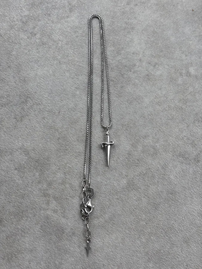 Cesare Paciotti Silver Sterling Silver Sword Pendant Necklace UrqgnCf 5