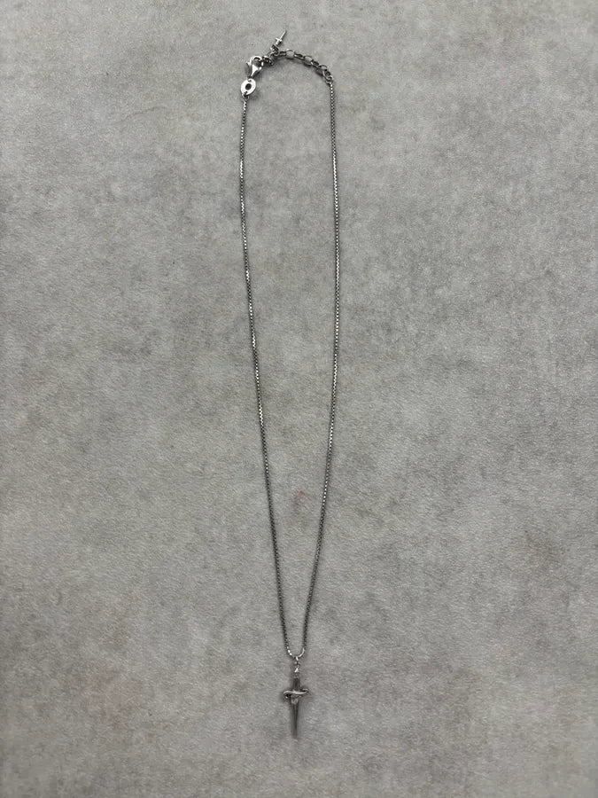 Cesare Paciotti Silver Sterling Silver Sword Pendant Necklace UrqgnCf 0