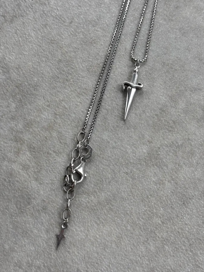 Cesare Paciotti Silver Sterling Silver Sword Pendant Necklace UrqgnCf 4