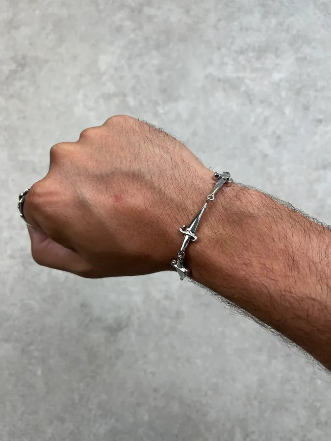 Cesare Paciotti Silver Sterling Spike Dagger Bracelet HOdDonb 1