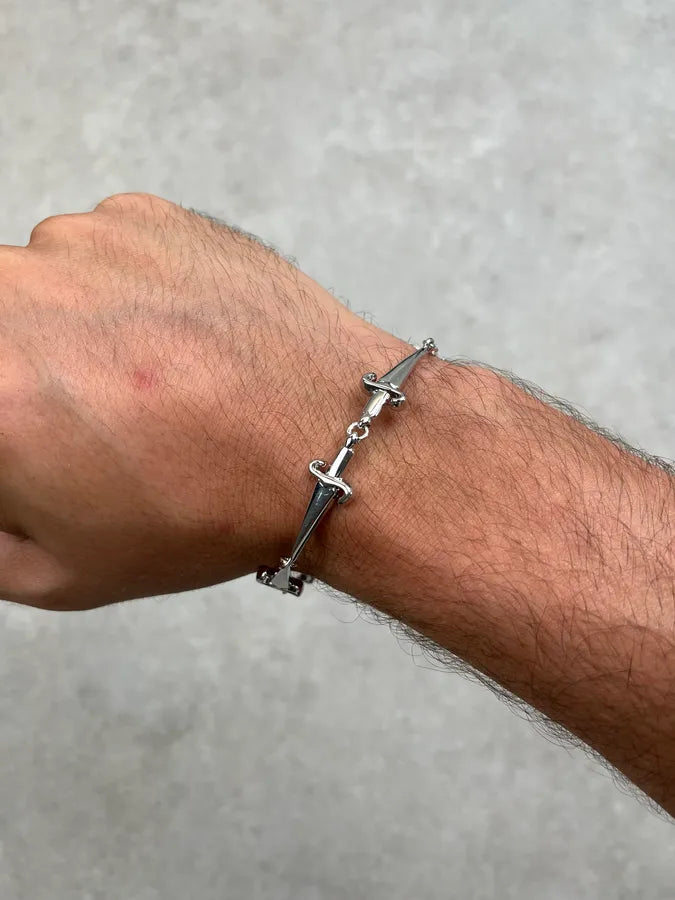 Cesare Paciotti Silver Sterling Spike Dagger Bracelet HOdDonb 2