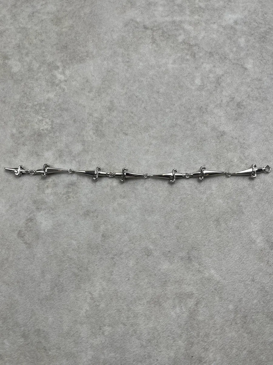 Cesare Paciotti Silver Sterling Spike Dagger Bracelet HOdDonb 4