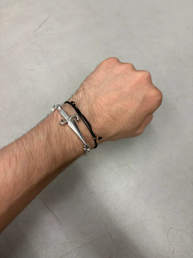 Cesare Paciotti Silver Dagger Chain Bracelet teLGQAc 1