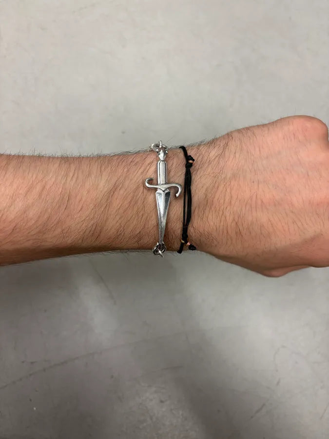 Cesare Paciotti Silver Dagger Chain Bracelet teLGQAc 3