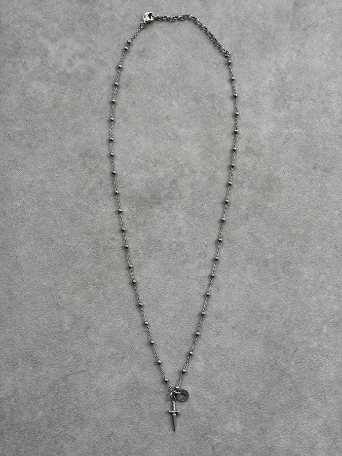 Cesare Paciotti Silver Sword Pendant Necklace TRtkUvz 0