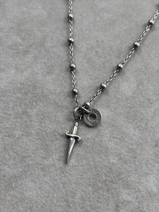 Cesare Paciotti Silver Sword Pendant Necklace TRtkUvz 2