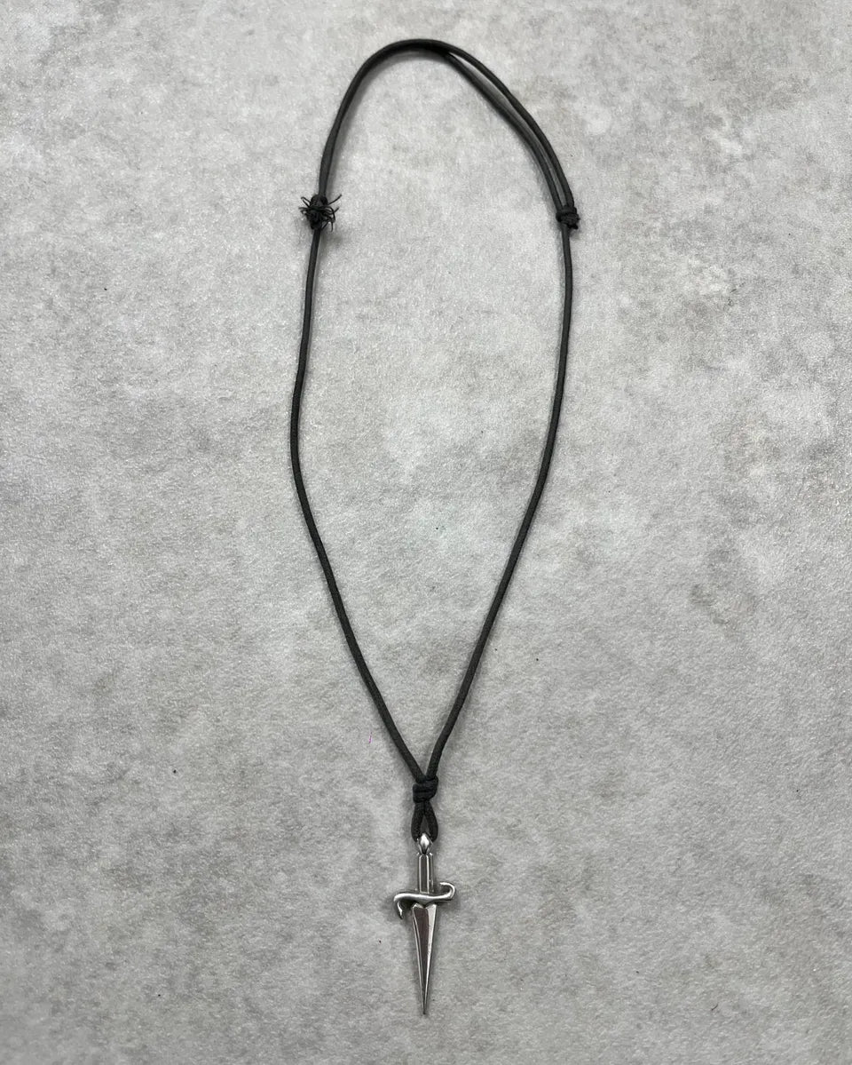 Cesare Paciotti Stainless Still Sword Pendant Necklace YHZQVld 0