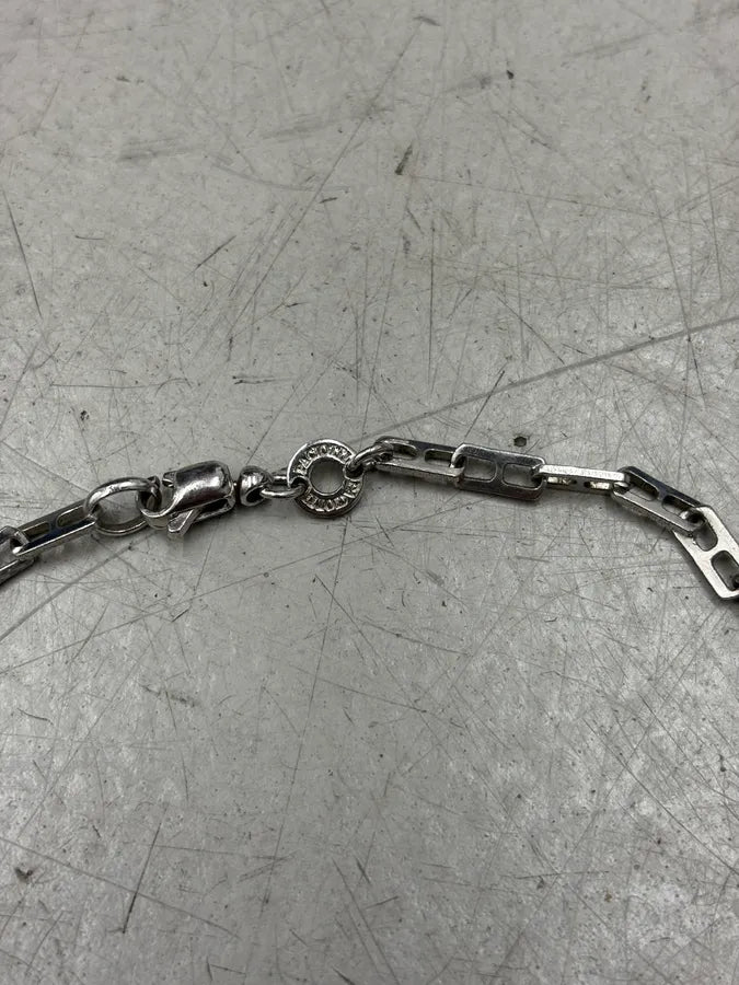 Cesare Paciotti Sterling Silver Chain Dagger Necklace alMHoGJ 5