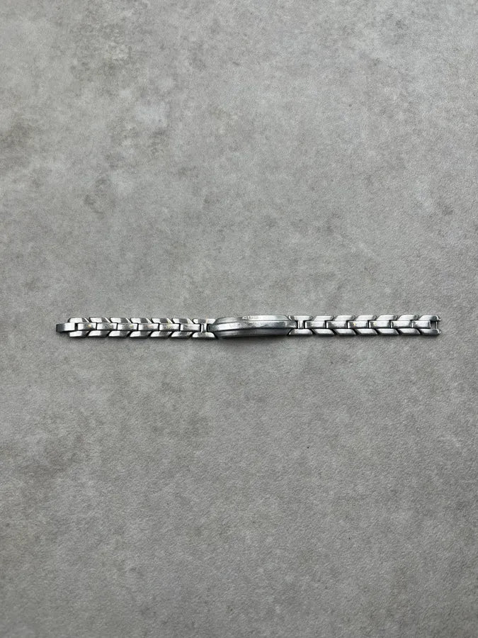 Cesare Paciotti Tag Steel Grey Chain Bracelet XTgxZNj 0