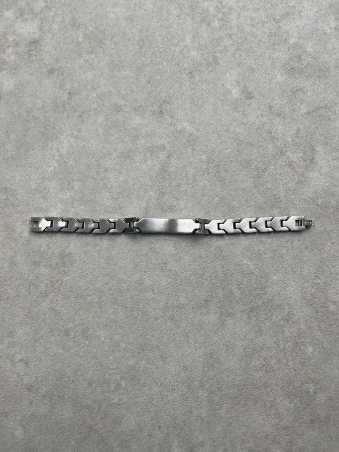 Cesare Paciotti Tag Steel Grey Chain Bracelet XTgxZNj 6