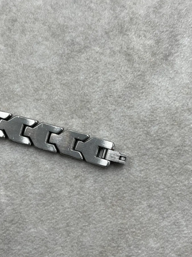 Cesare Paciotti Tag Steel Grey Chain Bracelet XTgxZNj 8