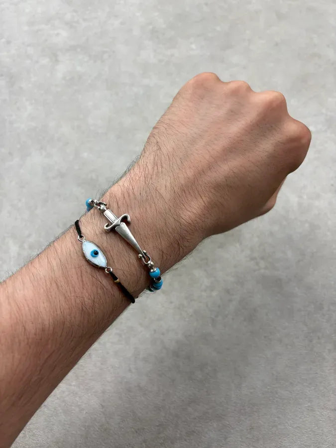 Cesare Paciotti Turquoise Beaded Dagger Bracelet xXricUT 0
