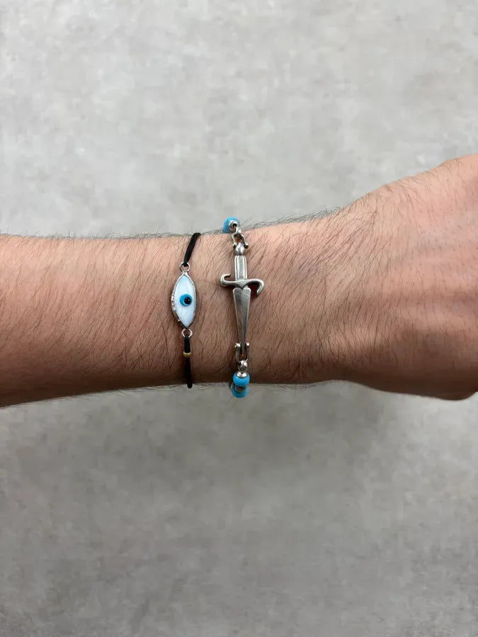 Cesare Paciotti Turquoise Beaded Dagger Bracelet xXricUT 2