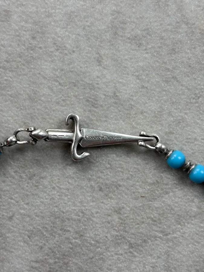 Cesare Paciotti Turquoise Beaded Dagger Bracelet xXricUT 5