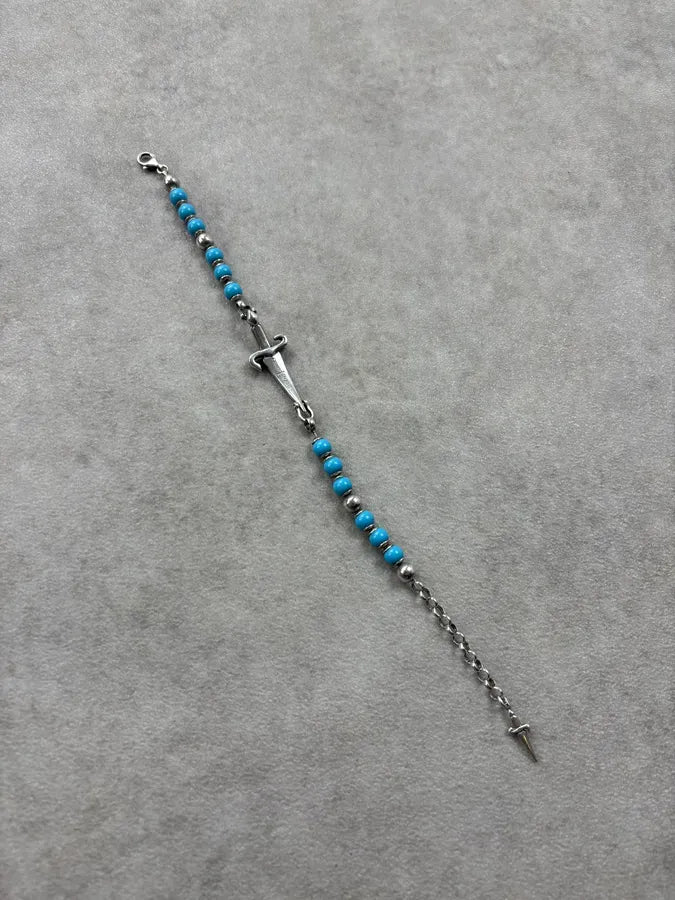 Cesare Paciotti Turquoise Beaded Dagger Bracelet xXricUT 7