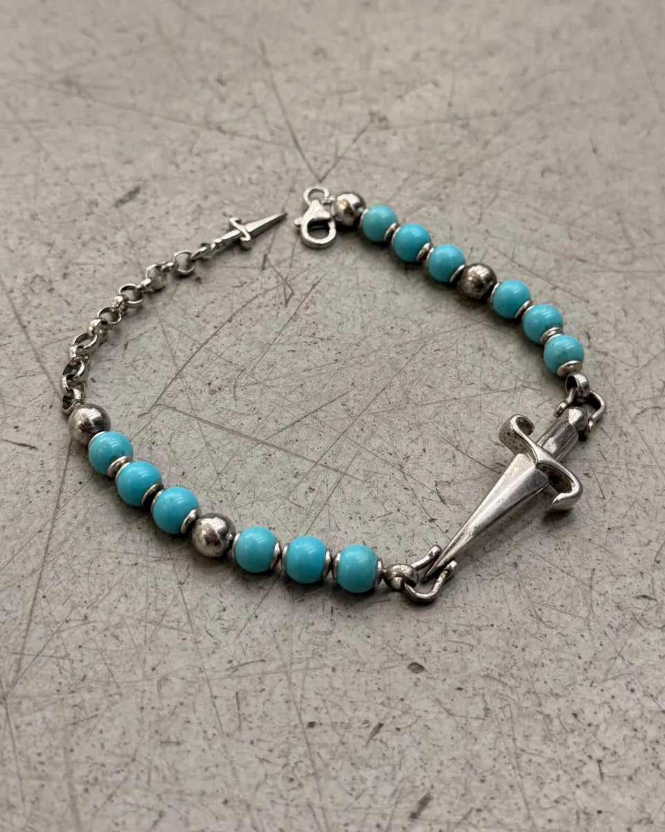 Cesare Paciotti Turquoise Pearl Silver Dagger Bracelet DvmwMcF 0