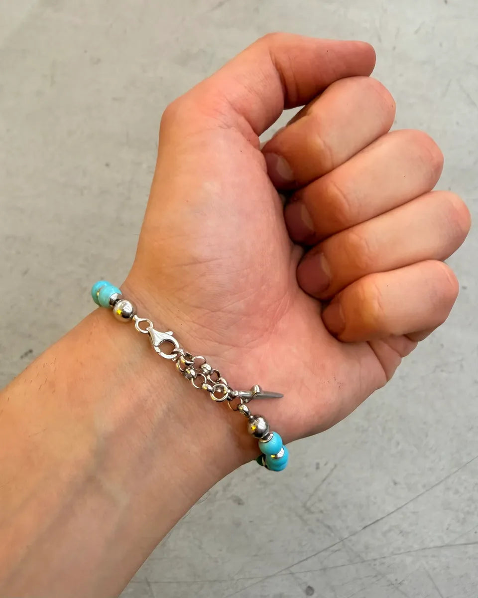 Cesare Paciotti Turquoise Pearl Silver Dagger Bracelet DvmwMcF 2