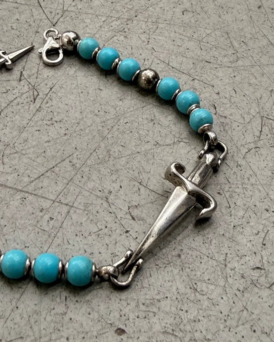 Cesare Paciotti Turquoise Pearl Silver Dagger Bracelet DvmwMcF 4