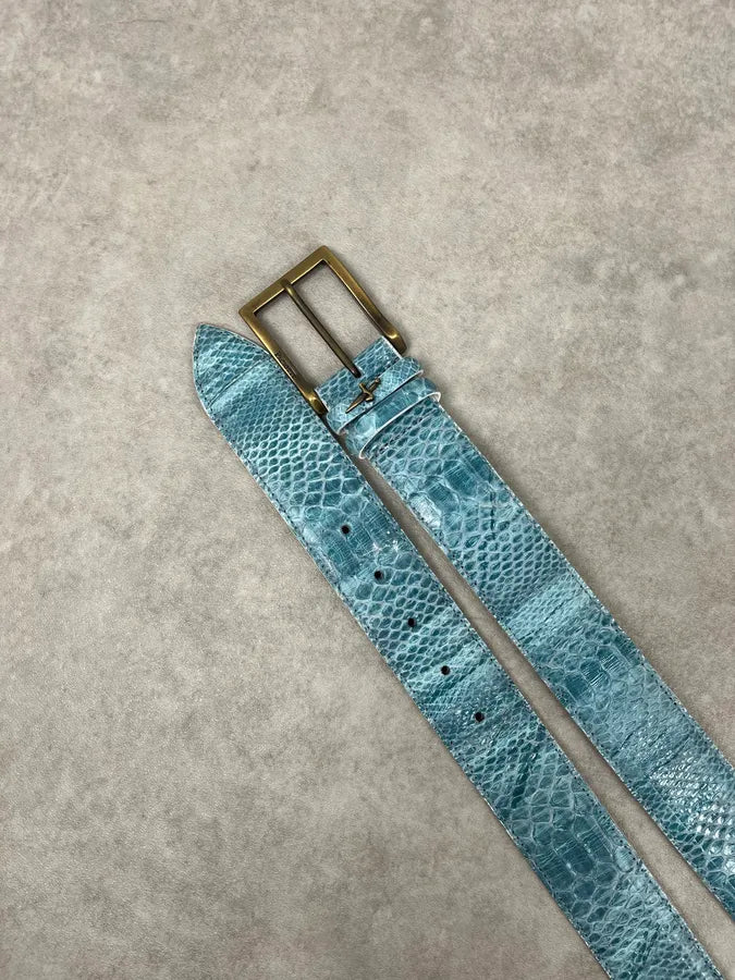 Cesare Paciotti Turquoise Python Dagger Belt JiDQUjZ 1