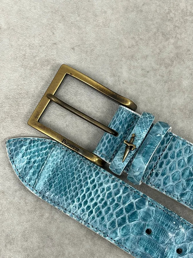 Cesare Paciotti Turquoise Python Dagger Belt JiDQUjZ 3