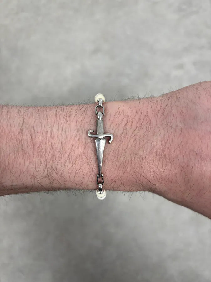 Cesare Paciotti White Bullet Dagger Bracelet AhGFJjj 3