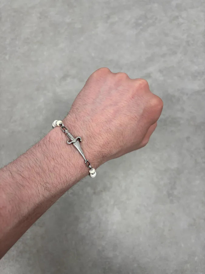 Cesare Paciotti White Bullet Dagger Bracelet AhGFJjj 1