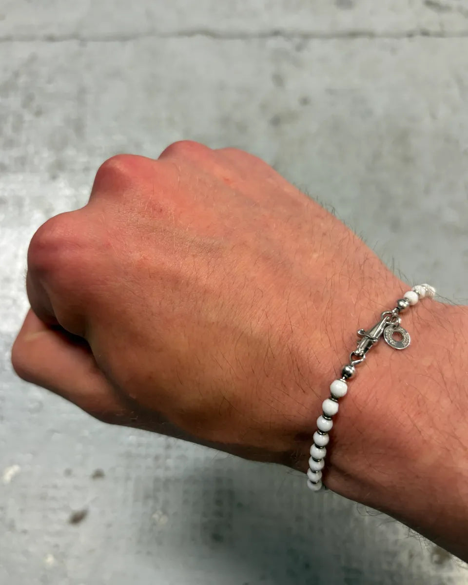 Cesare Paciotti White Pearl Silver Dagger Bracelet fIiPUil 1