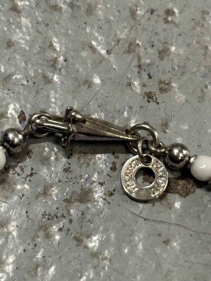 Cesare Paciotti White Pearl Silver Dagger Bracelet fIiPUil 3