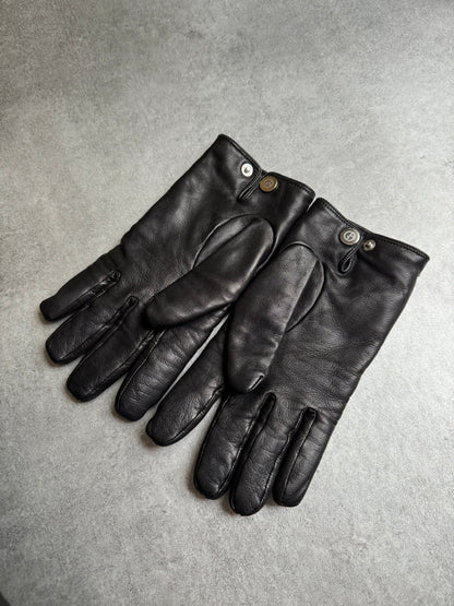 Giorgio Armani Black Leather Gloves (OS) - 3