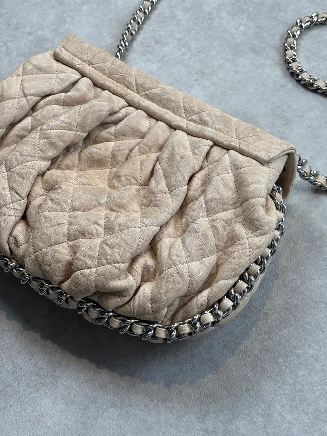 Chanel Beige Quilted Chain Shoulder Bag SzhlZuO 8