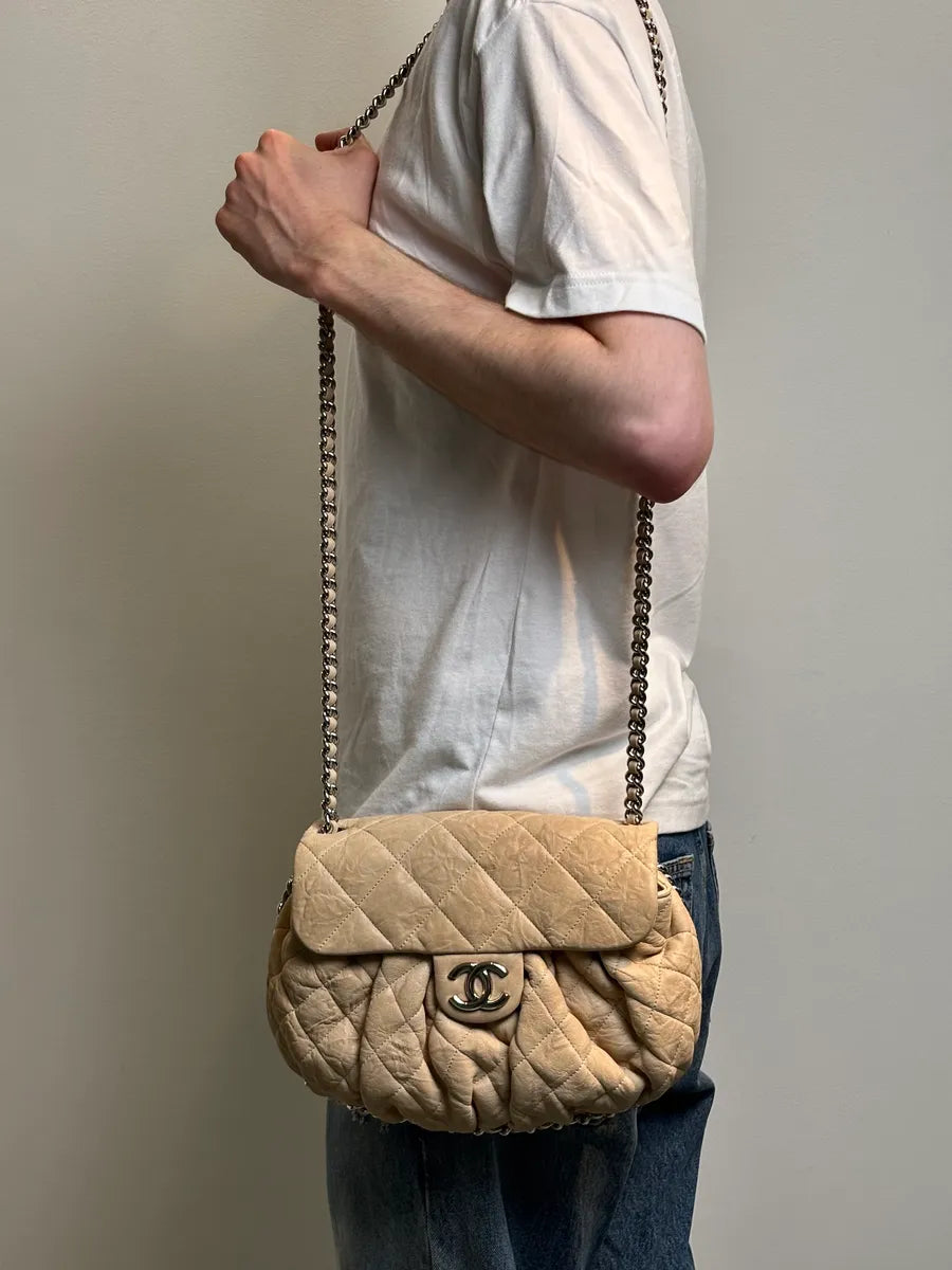 Chanel Beige Quilted Chain Shoulder Bag SzhlZuO 2