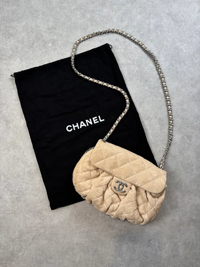 Chanel Beige Quilted Chain Shoulder Bag SzhlZuO 1