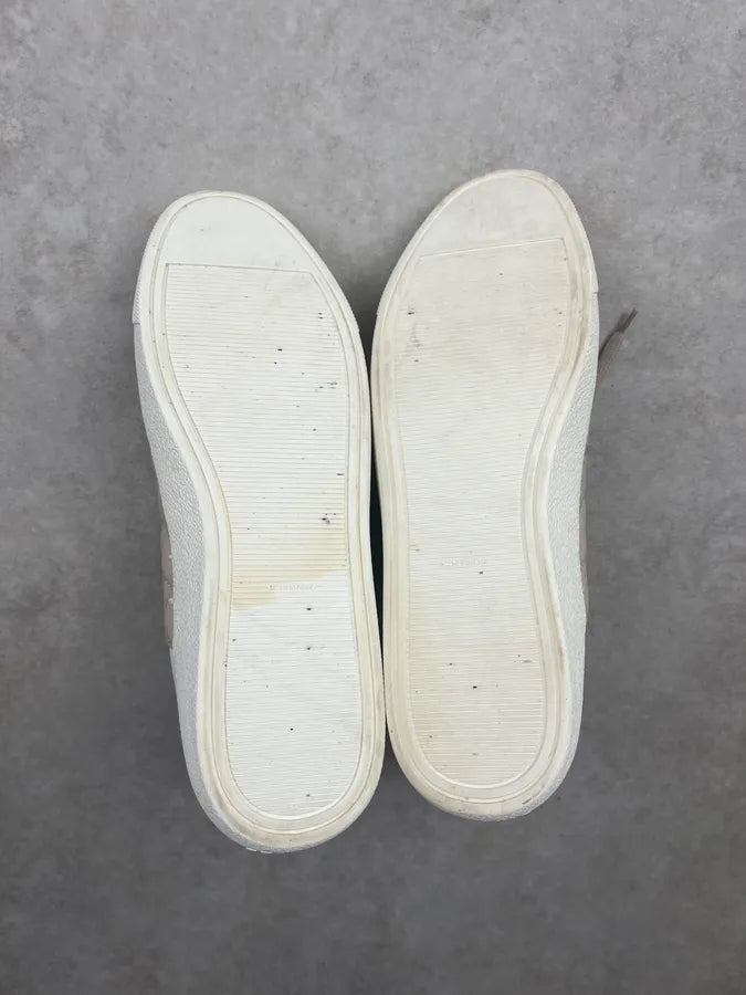 Chanel Beige Strap Quilted High-Top Leather Sneakers XRgHTeD 6