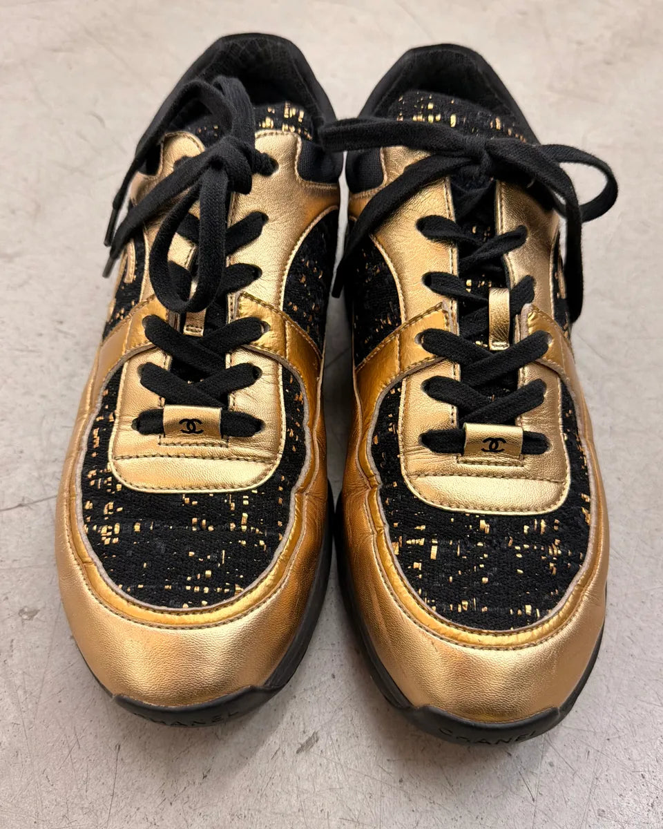Chanel Black and Gold Sneakers tstVzcU 5