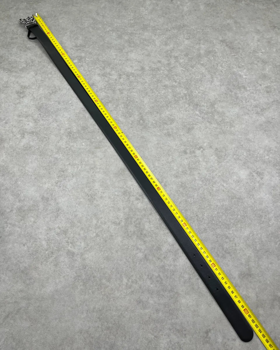 Chanel Black Leather Logo Buckle Belt HWEvUdH 8