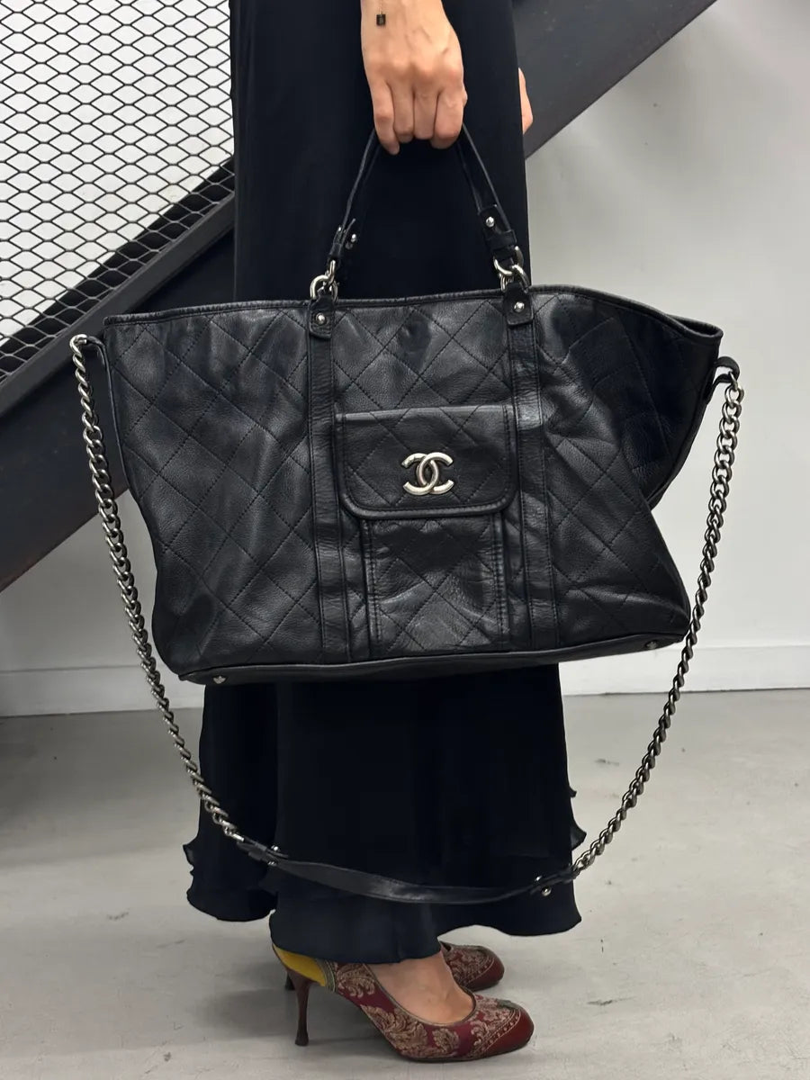 Chanel Black Leather Quilted Shoulder Bag dtXxEfQ 2